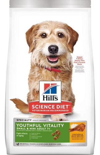 Hills Perros Senior 7+ Youthful Vitality Small Mini 3.5lb