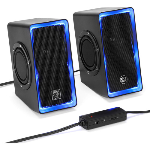 Gogroove Altavoces Para Computadora Para Juegos Con Luz Led