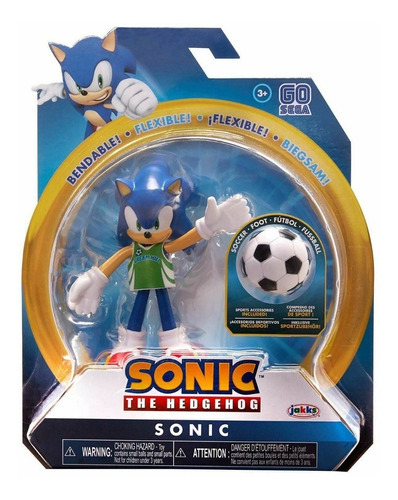 Figura De Sonic The Hedgehog Futbolista 10 Cm