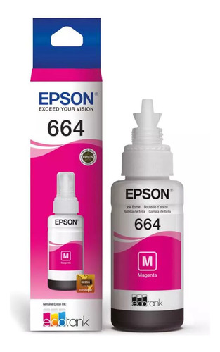 Botella De Tinta Para Epson T664 Magenta