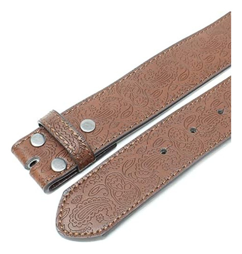 Bc Belts Correa De Cuero Para Cinturón Con Calavera Occident