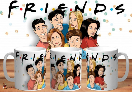 Taza De Ceramica Friends Serie Tv Hd Art