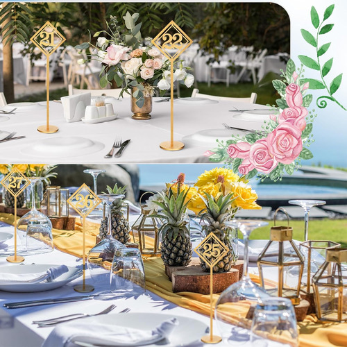 30 Números De Mesa De Madera Para Recepción De Boda, Números