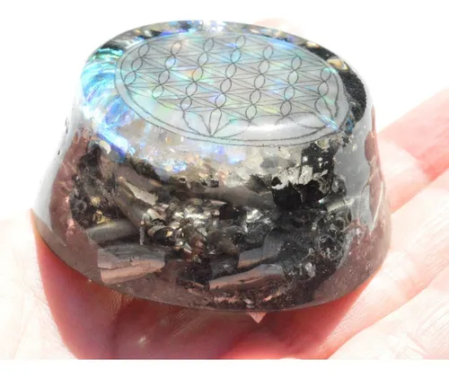Orgon Orgonite Tumbatorres Con Mandala Protección Energética