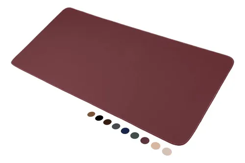 Mousepad Grande Bordô 70x30 Deskpad Couro Antiderrapante Mesa Com...