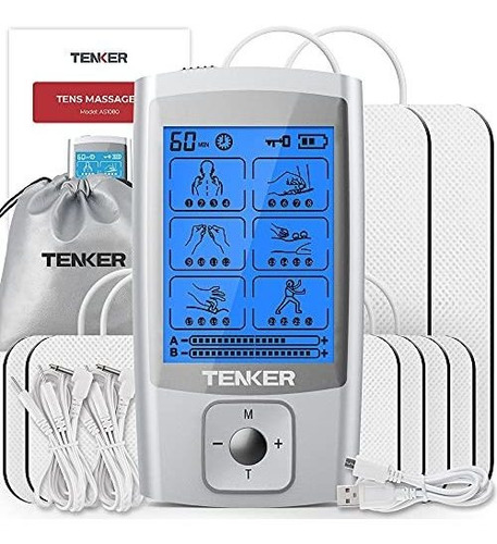 Electro Estimulador Tenker Ems Tens Estimulador Muscular De 