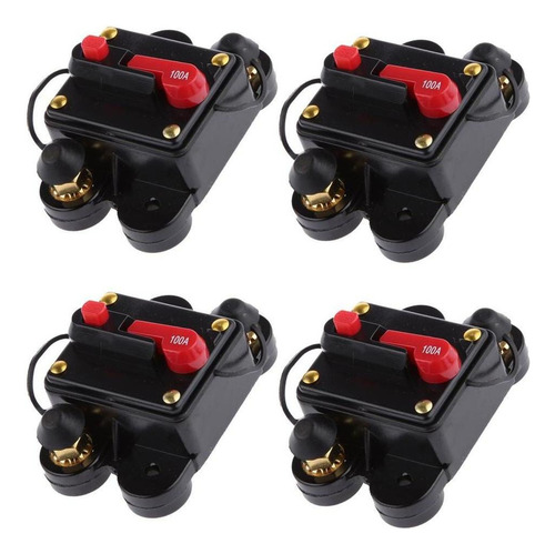 4pcs Dc 12 / 24v Disyuntor Barco Audio Portafusibles En