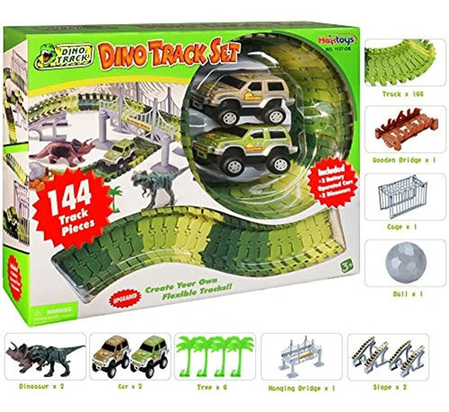 Haktoys Juego De Juego De Pista De Dinosaurio Con 154 Pistas