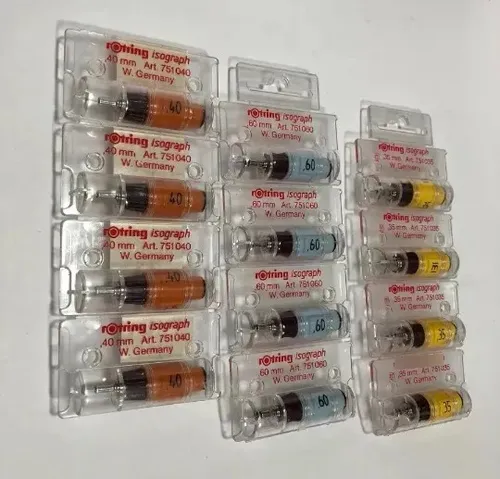 Rotring Isograph Puntas Estilografos 0.25 Mm.nuevas Germany