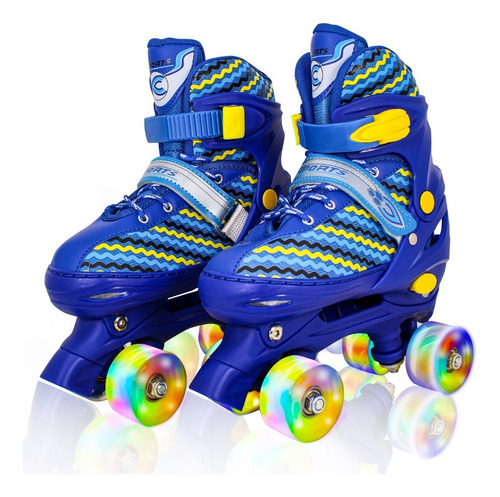 Patines Ajustables Niño 4 Ruedas Llantas Luces Led Infantil