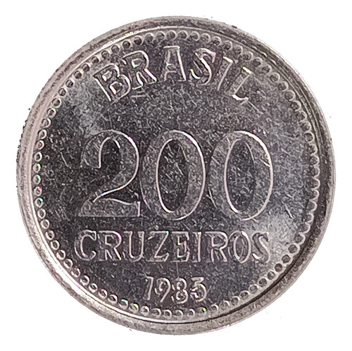 Brasil 200 Cruzeiros 1985 Exc Km 596 Escudo Nacional