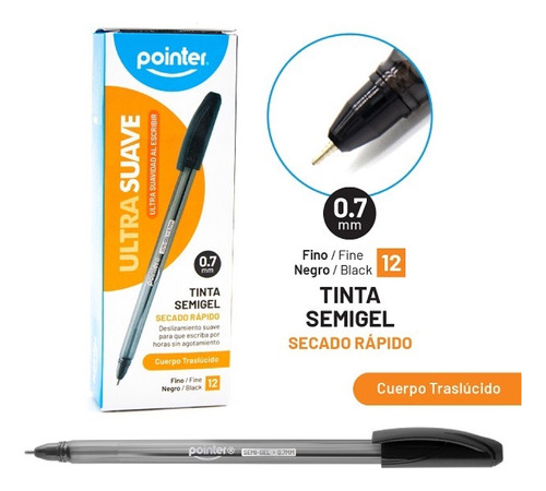 Bolígrafo Ultra Suave Pointer 0.7mm  Pack 12 Unidades 