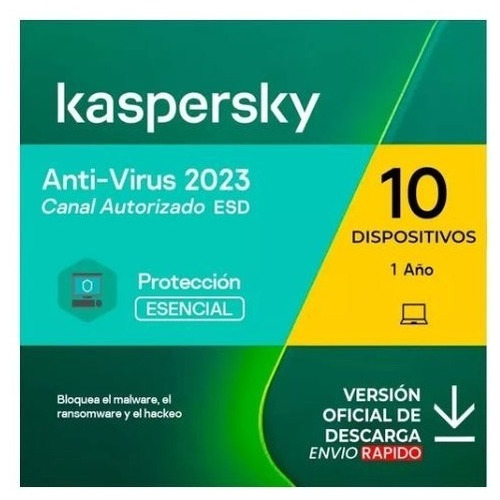  Antivirus Kaspersky 10 Equipos 1 Año Digital Renovación