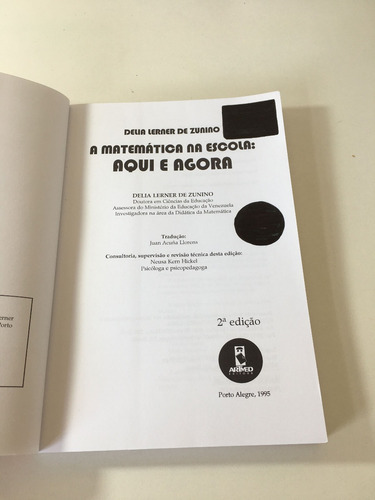 Livro A Matemática Na Escola: Aqui E Agora 2ª Edição Editora Artmed J733 (Usado)