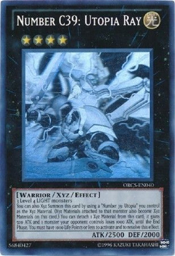 Número C39 Rayo Utopía Ghost Raro Yugioh