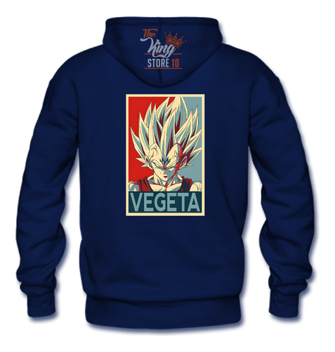 Poleron Con Cierre, Vegeta Vintage, Dragon Ball, Manga, Anime, Xxxl