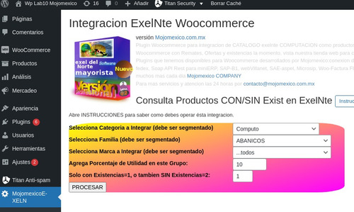 Api Exelnorte Version Woocommerce Test
