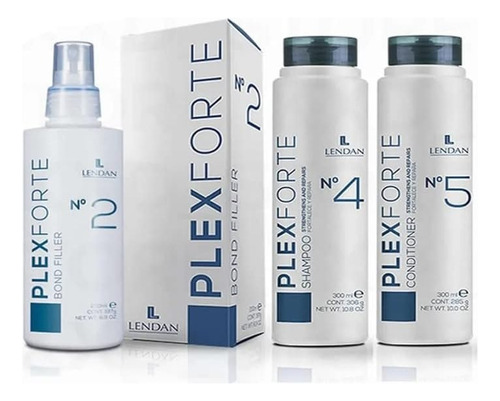 Lendan Plexforte N°2 Bond + N°4 Shampoo + N°5 Acondicionador