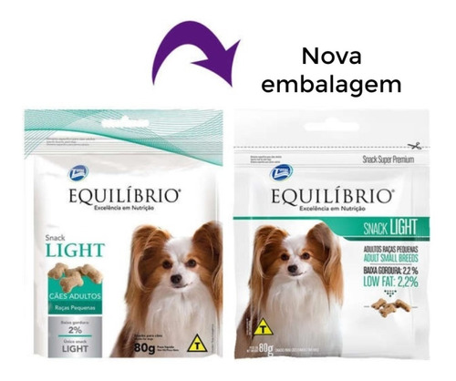 Imagem 2 de 3 de Petisco Para Cães Equilibrio Snack Ligth Raças Pequenas 80g
