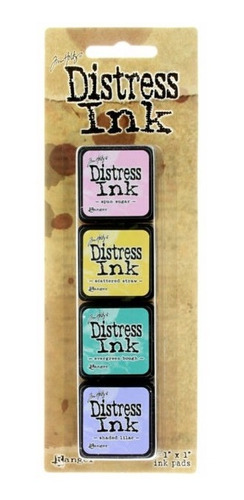 Set 4 Tintas Mini Distress Ink Scrapbook Scrap Kit 4 Ranger