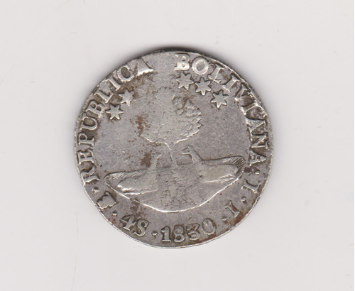 Moneda Bolivia 4 Soles Año 1830 Plata Bueno +