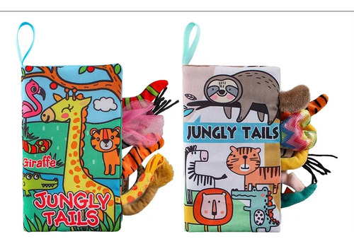 Pack De 2 Libros De Tela Para Bebé Con Colas De Animales