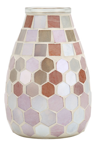 Suporte De Vela, Vaso De Vidro Em Mosaico, Vaso De Flores De