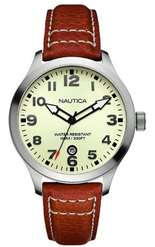 Relógio Nautica A09560g / N17616g - Pulseira De Couro
