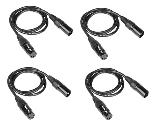 Cable Dmx 512 Xlr De 4pcs De 1 Metro, Dmx 3.2t 3 Pines ...