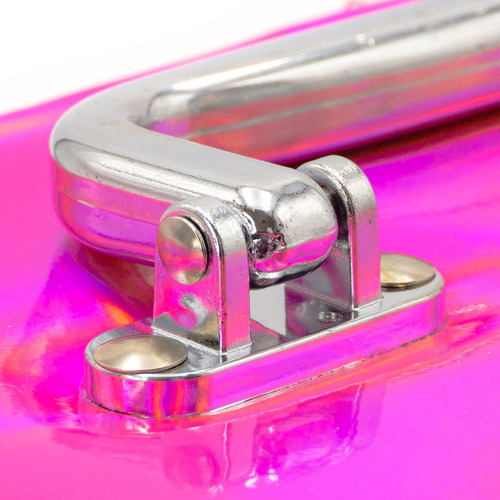 Cosmetiquera 3 En 1 Para Maquillaje-neceser Color Fucsia Diseño De La Tela Lisa