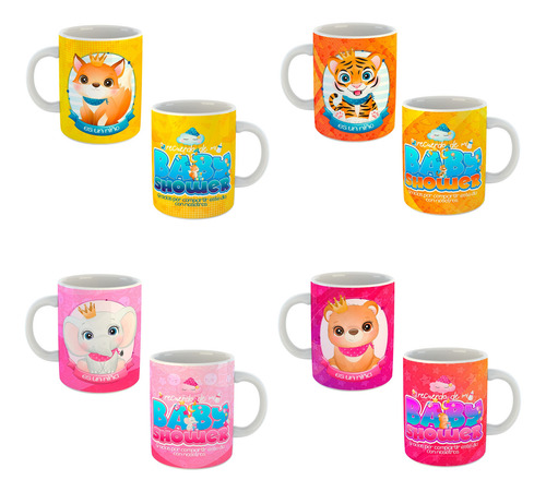 12 Plantillas Editables Para Sublimar Tazas De Baby Shower