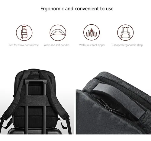 Mochila Xiaomi 26l Laptop 15.6 Pulgadas Impermeable Negra Env o