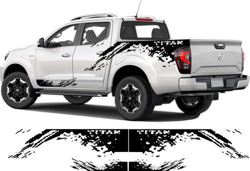 Calca Calcomanía Sticker Splash Mancha Para Nissan Titan