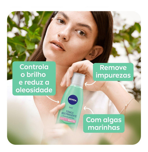 Kit Skincare Nivea Sab + Tônico + Hidr Gel + Filtro Solar 50