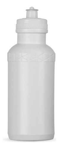 Garrafinha Plástica 500ml Fitness Academia - Pronta Cor Branco