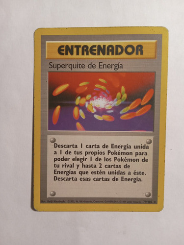 Cartas Pokemon Tcg. Super Quite De Energía. Base Set
