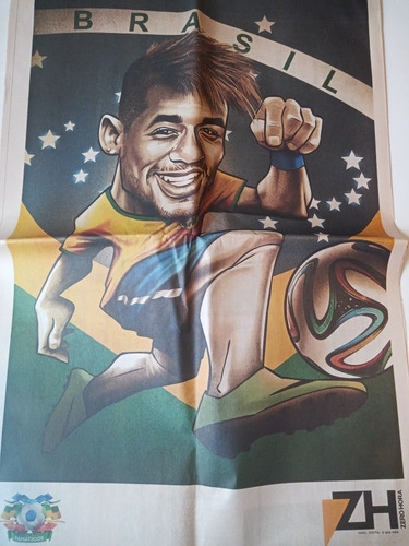Zero Hora Guia Da Copa Do Mundo 2014 Com Posters Raridade