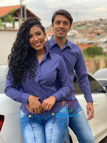 Imagem 2 de 3 de Camisete / Camisa Social Feminina Barato Manga Longa P Ao Gg