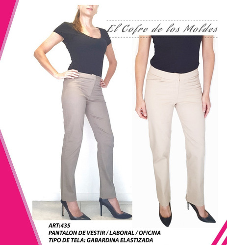 Molde Digital Pantalon De Vestir / Oficina, Talles 3xl A 7xl