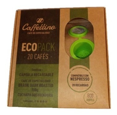 Eco Kit Caffettino 1 Capsula + Cuchara + Cafe Brasil Premium