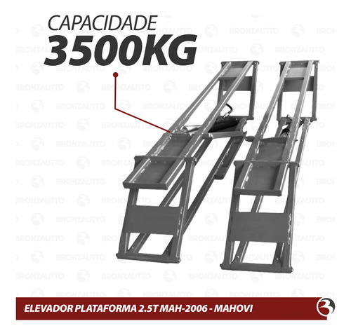 Elevador Automotivo Plataforma 2,5 Ton 220v Mah-2006 Mahovi