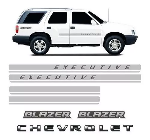 Kit Faixa Blazer Dlx Executive 1999 4.3 V6 Adesivo Dourado