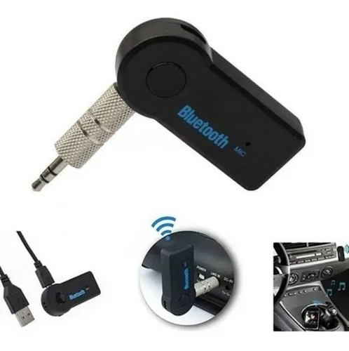 Imagen 3 de 4 de Receptor Audio Bluetooth Recargable Auto Aux Spotify Usb 3.5