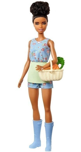 Imagem 1 de 7 de Barbie Morena Coque Fazenda Cesto E Cenouras Mattel Ms