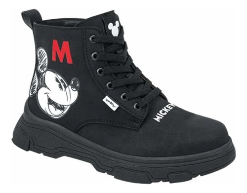 Tenis Comodo Bota Hiker Botin Mickey Id 1096652 Negro 