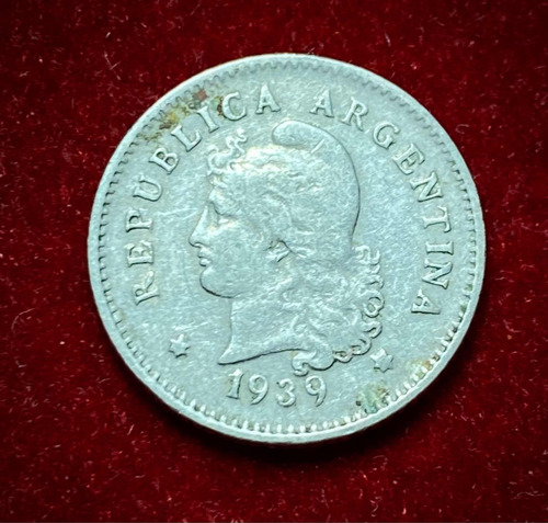 Moneda 10 Centavos Argentina 1939 Cuproniquel