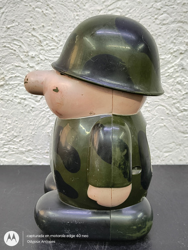Reloj Despertador Vintage Soldado Armado Army Soldier 80's Verde