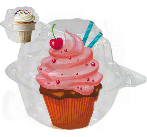 40 Recipiente Individual Para Cupcake S Gran Calidad Un Solo