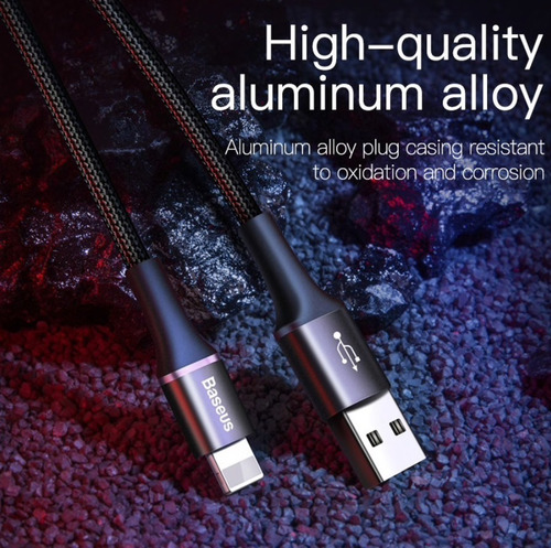 Imagen 7 de 9 de Cable Para iPhone Baseus 200cm Conectores Reforzados