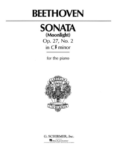 Sonata (moonlight) Op.27, No.2 In C# Minor For The Piano 